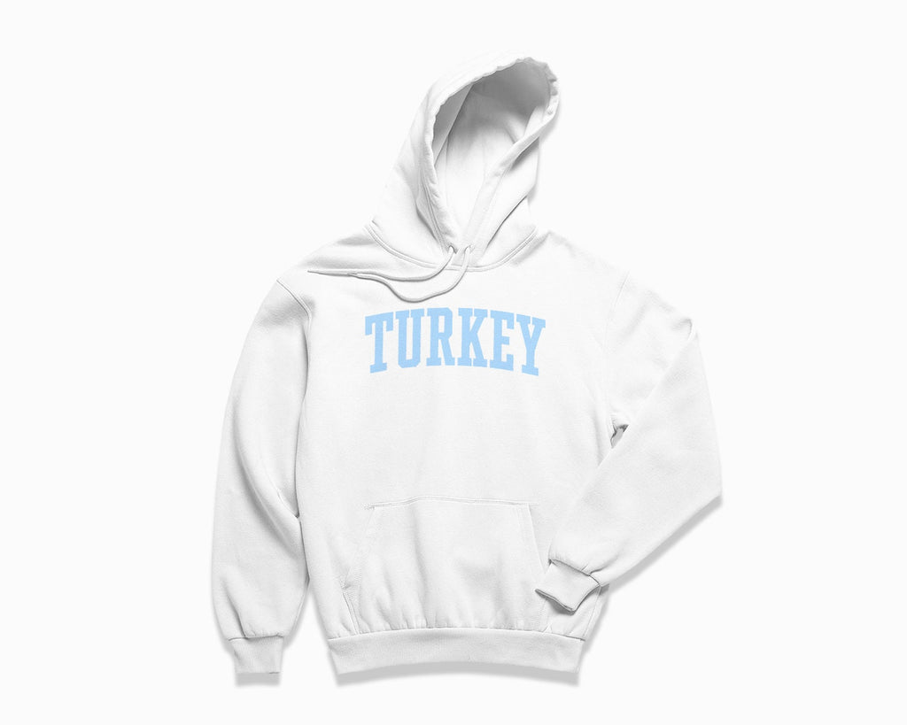 Turkey Hoodie - White/Light Blue