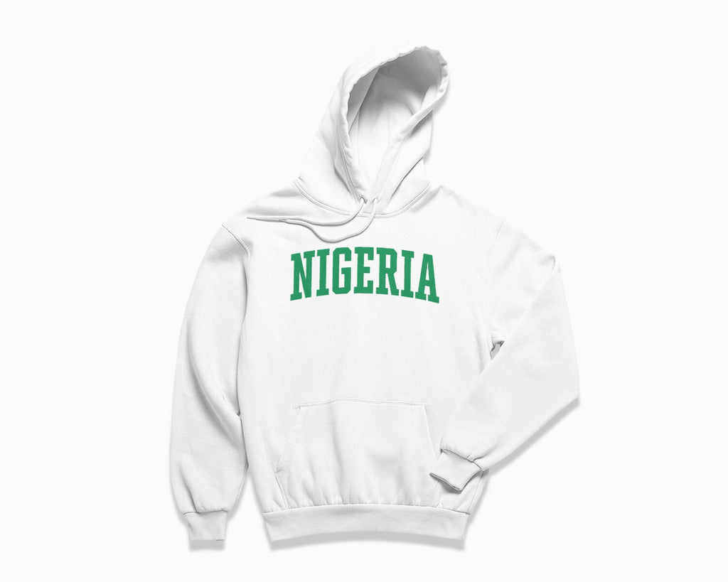 Nigeria Hoodie - White/Kelly Green