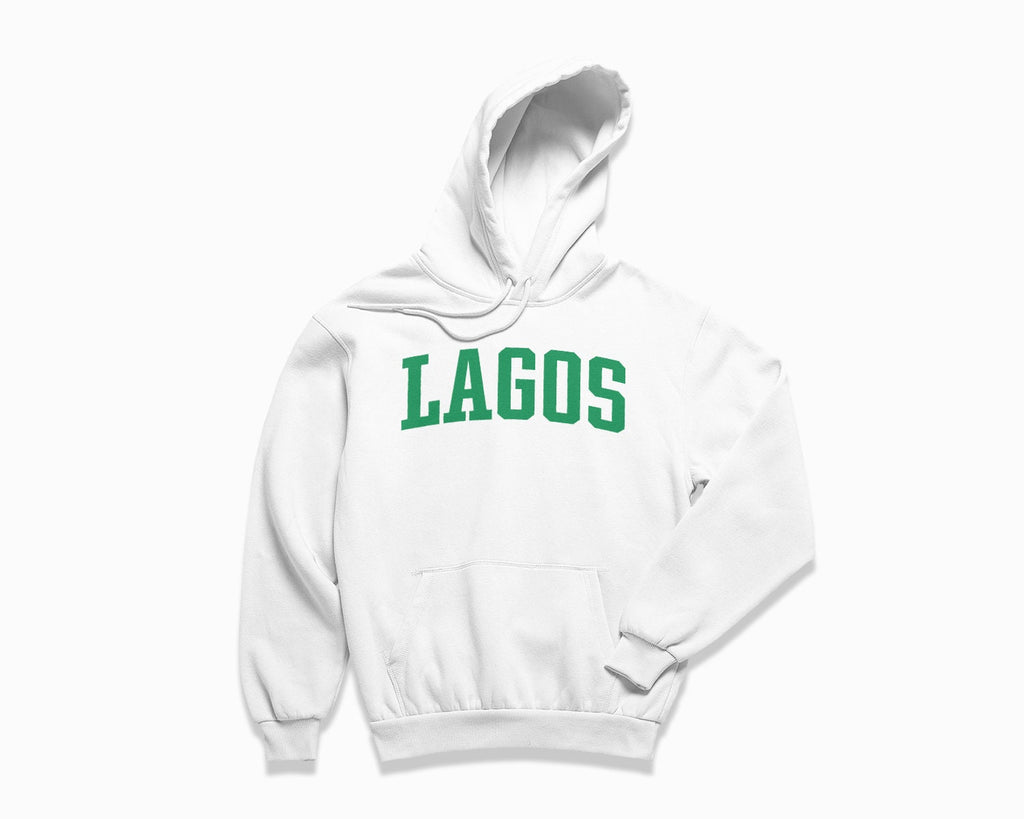 Lagos Hoodie - White/Kelly Green