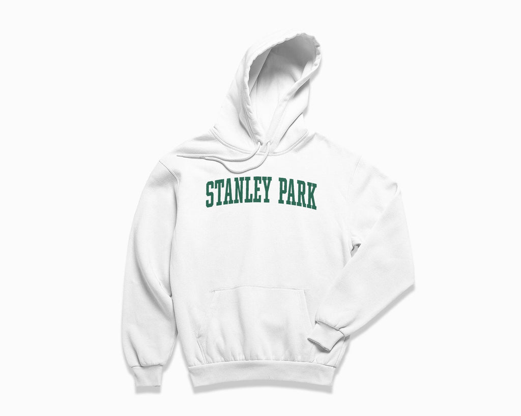 Stanley Park Hoodie - White/Forest Green