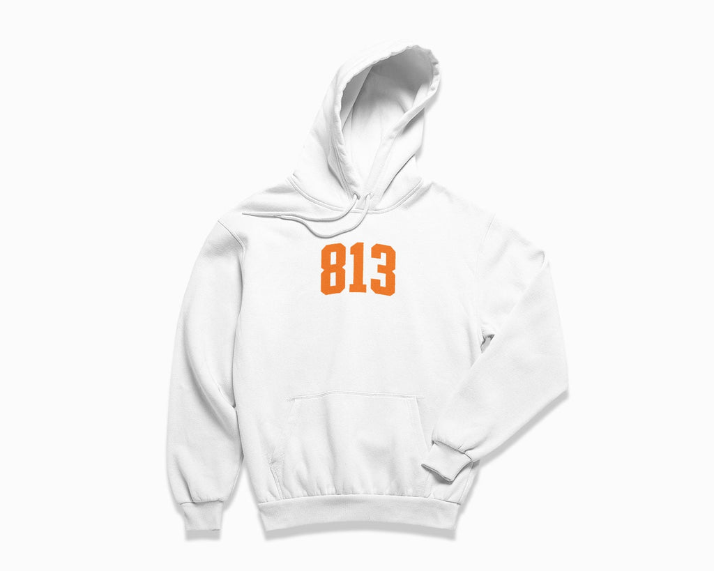 813 (Tampa) Hoodie - White/Orange