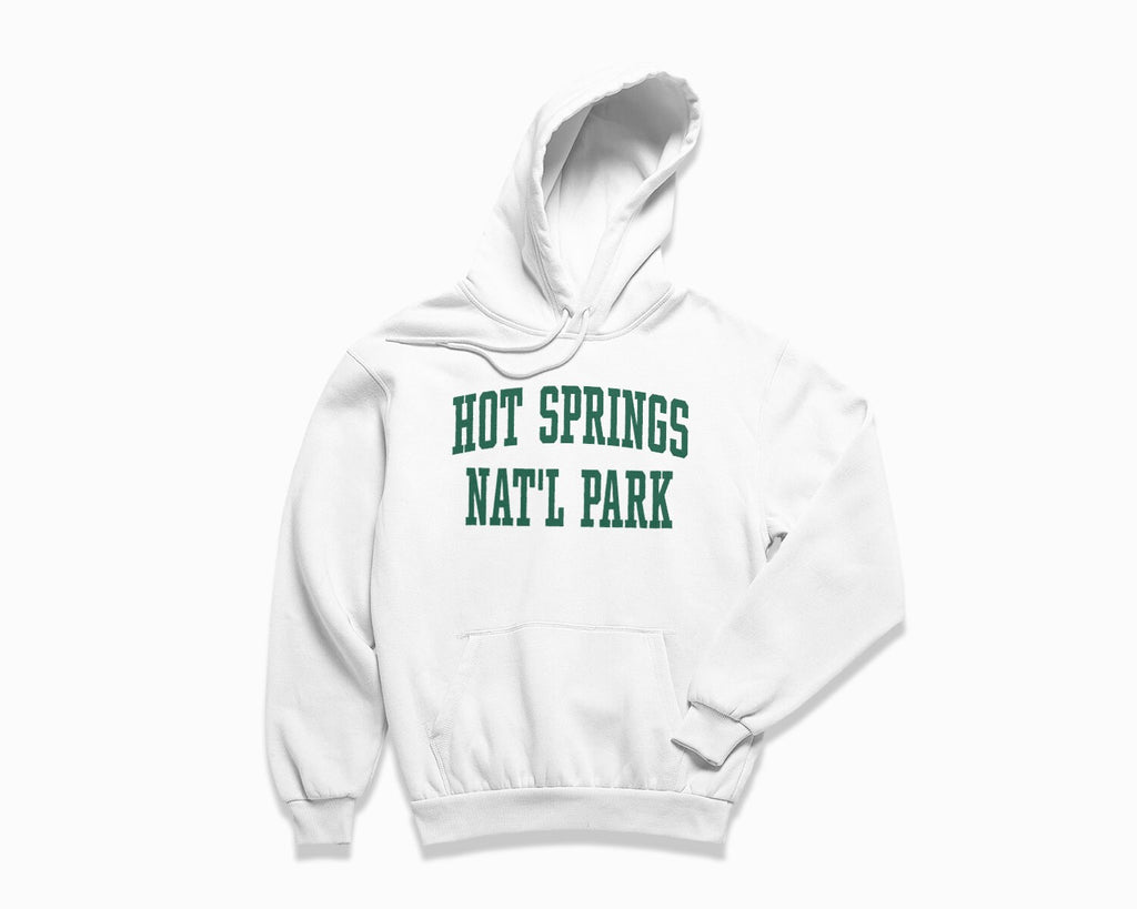 Hot Springs National Park Hoodie - White/Forest Green