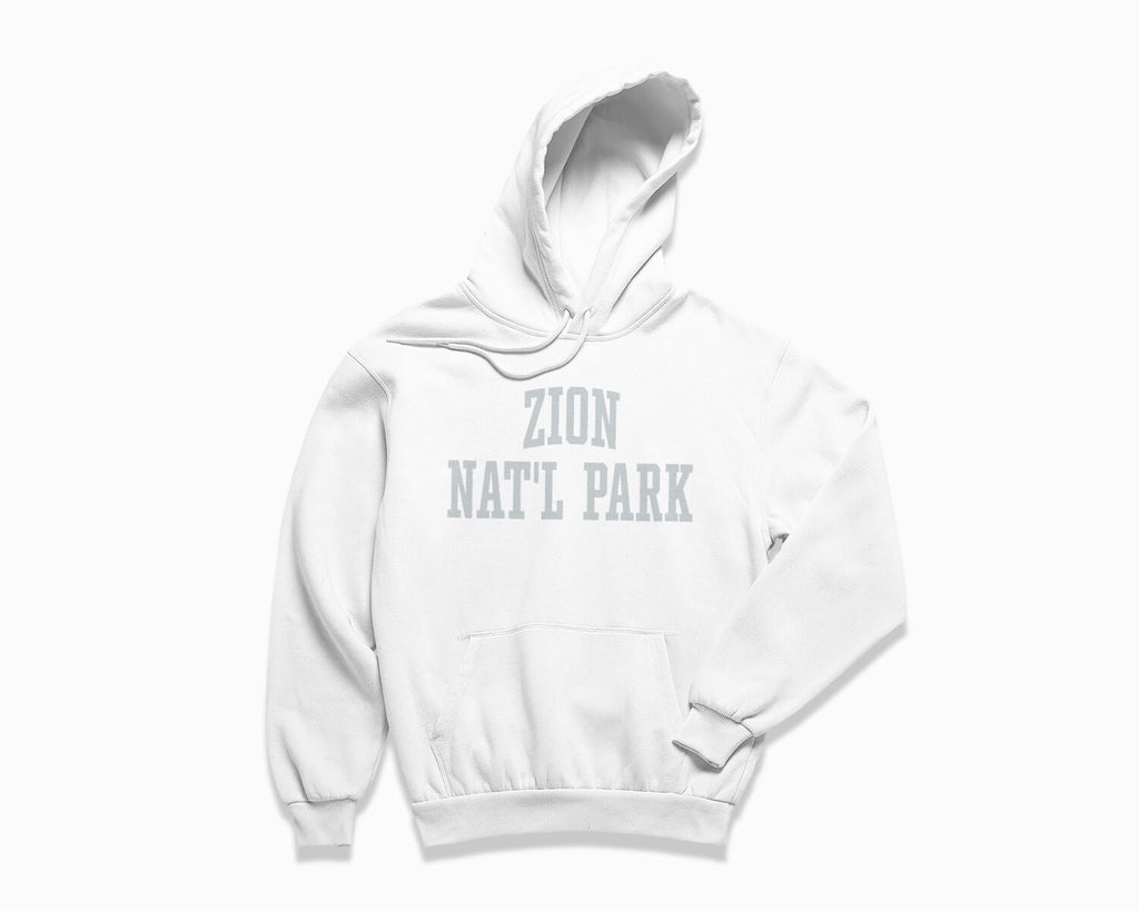 Zion National Park Hoodie - White/Grey
