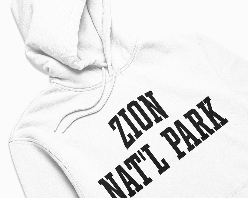 Zion National Park Hoodie - White/Black