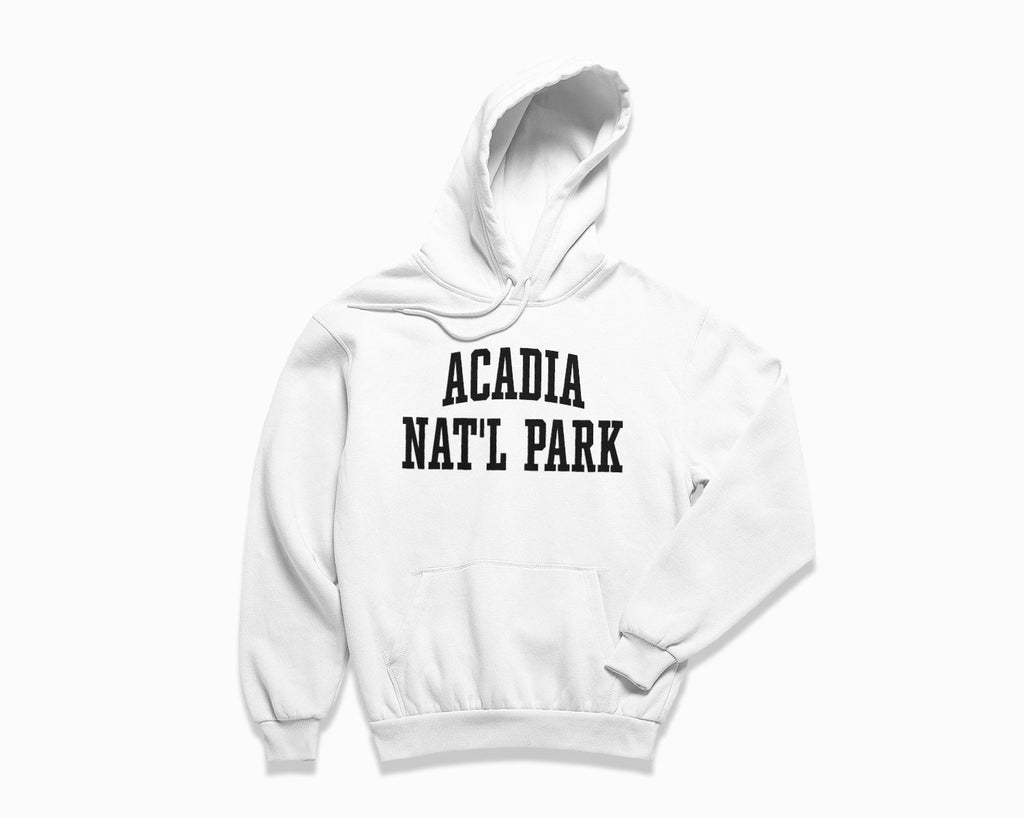 Acadia National Park Hoodie - White/Black