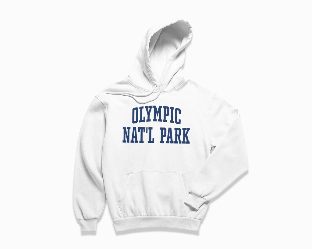 Olympic National Park Hoodie - White/Navy Blue