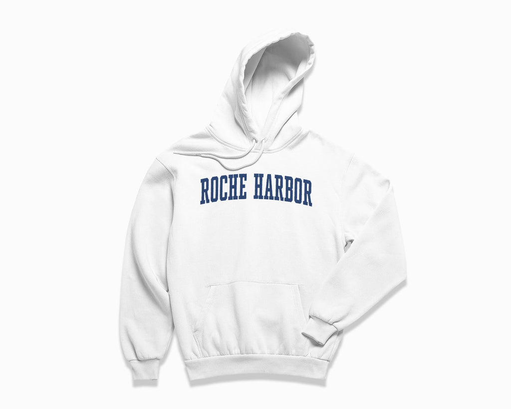 Roche Harbor Hoodie - White/Navy Blue