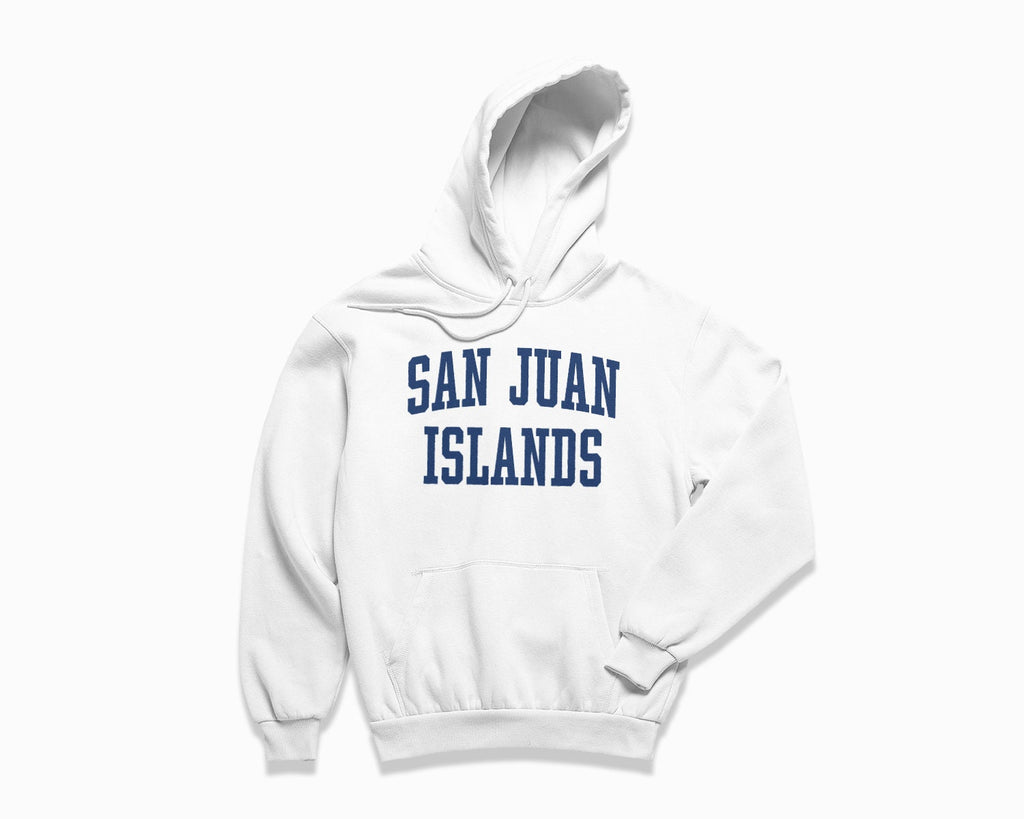 San Juan Islands Hoodie - White/Navy Blue