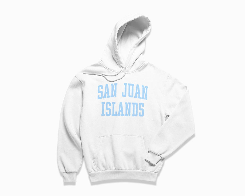 San Juan Islands Hoodie - White/Light Blue