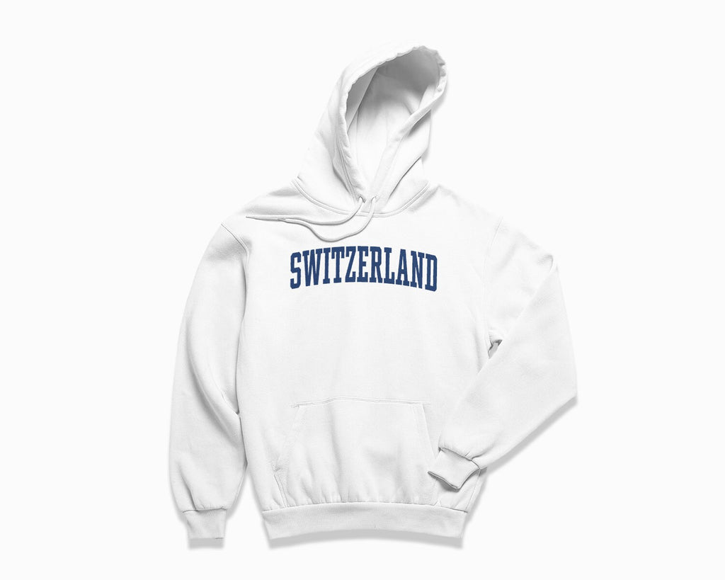 Switzerland Hoodie - White/Navy Blue