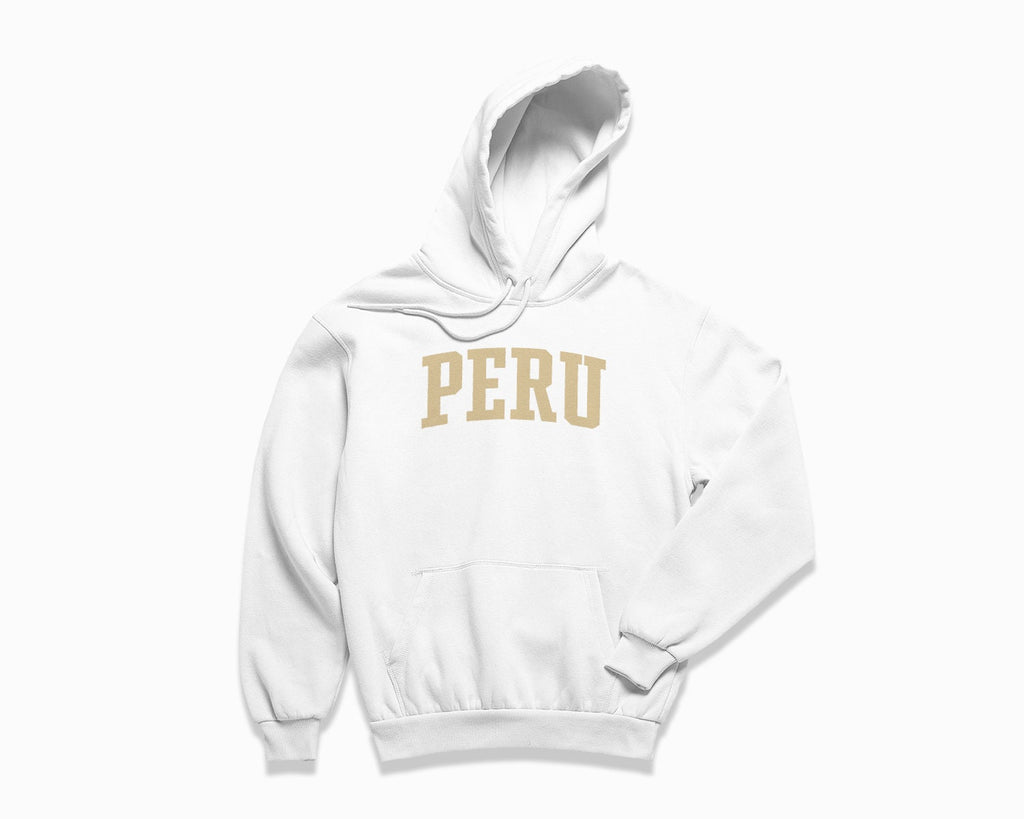 Peru Hoodie - White/Tan