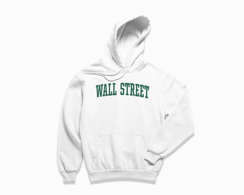 Wall Street Hoodie - White/Forest Green