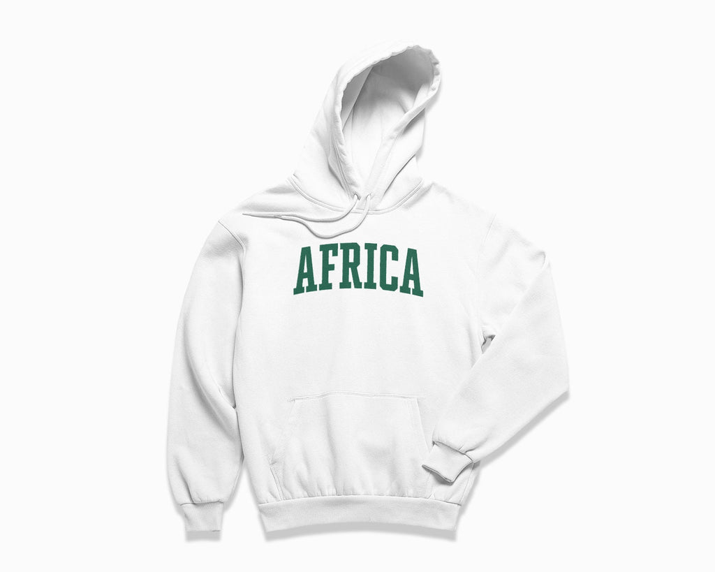 Africa Hoodie - White/Forest Green