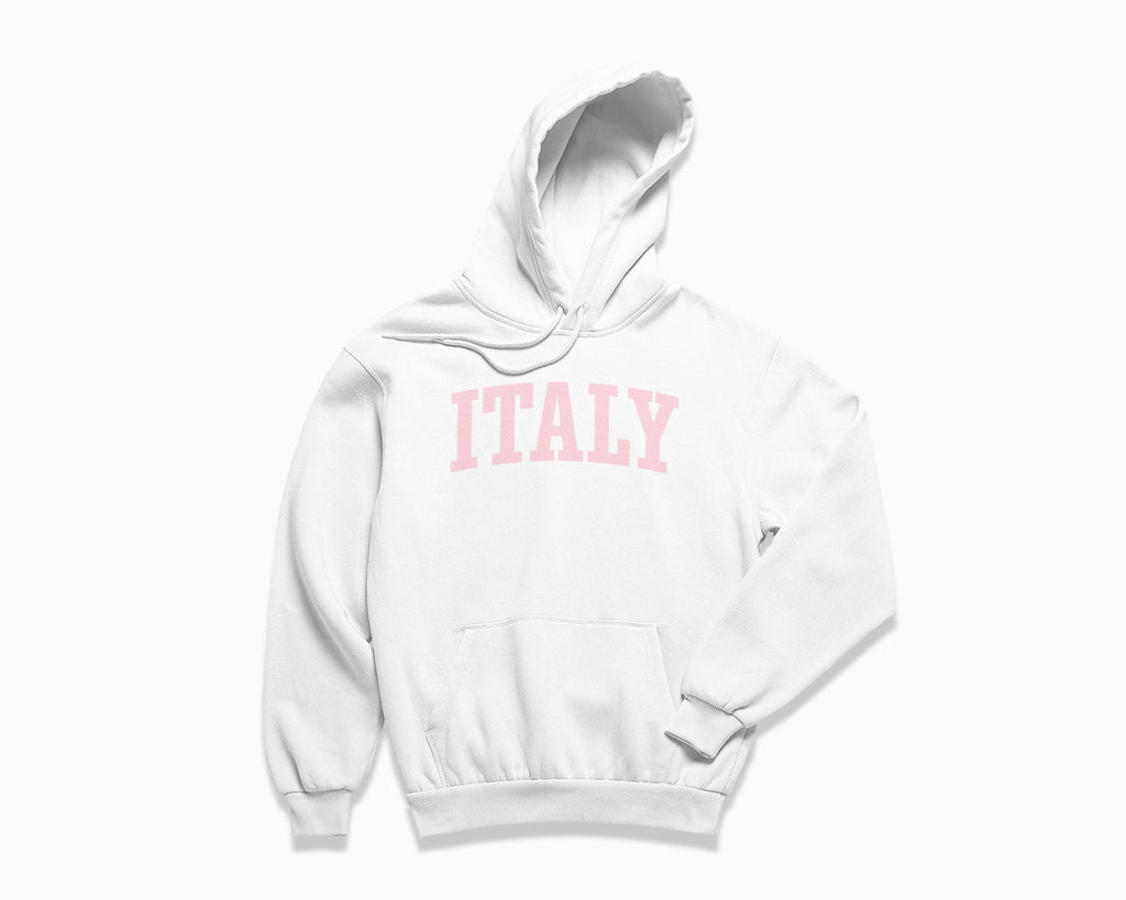 Italy Hoodie - White/Light Pink