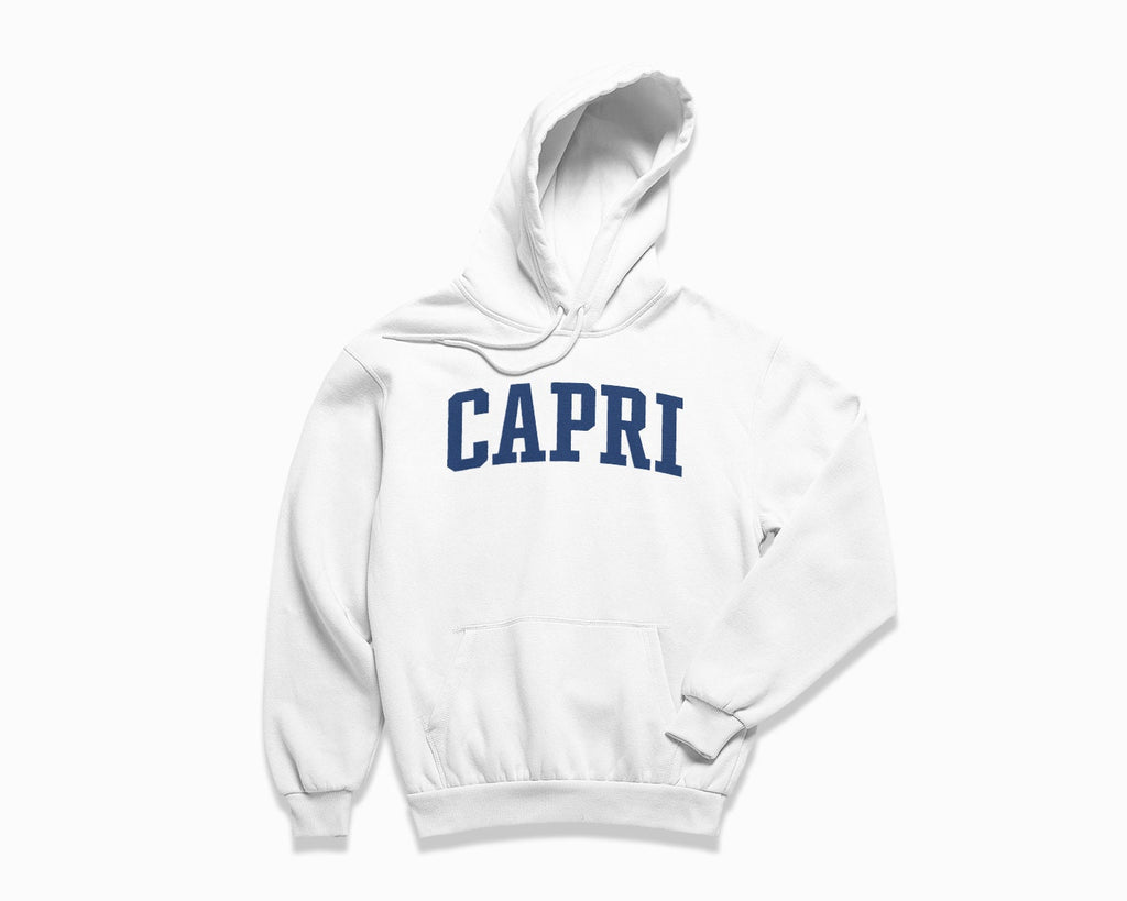 Capri Hoodie - White/Navy Blue