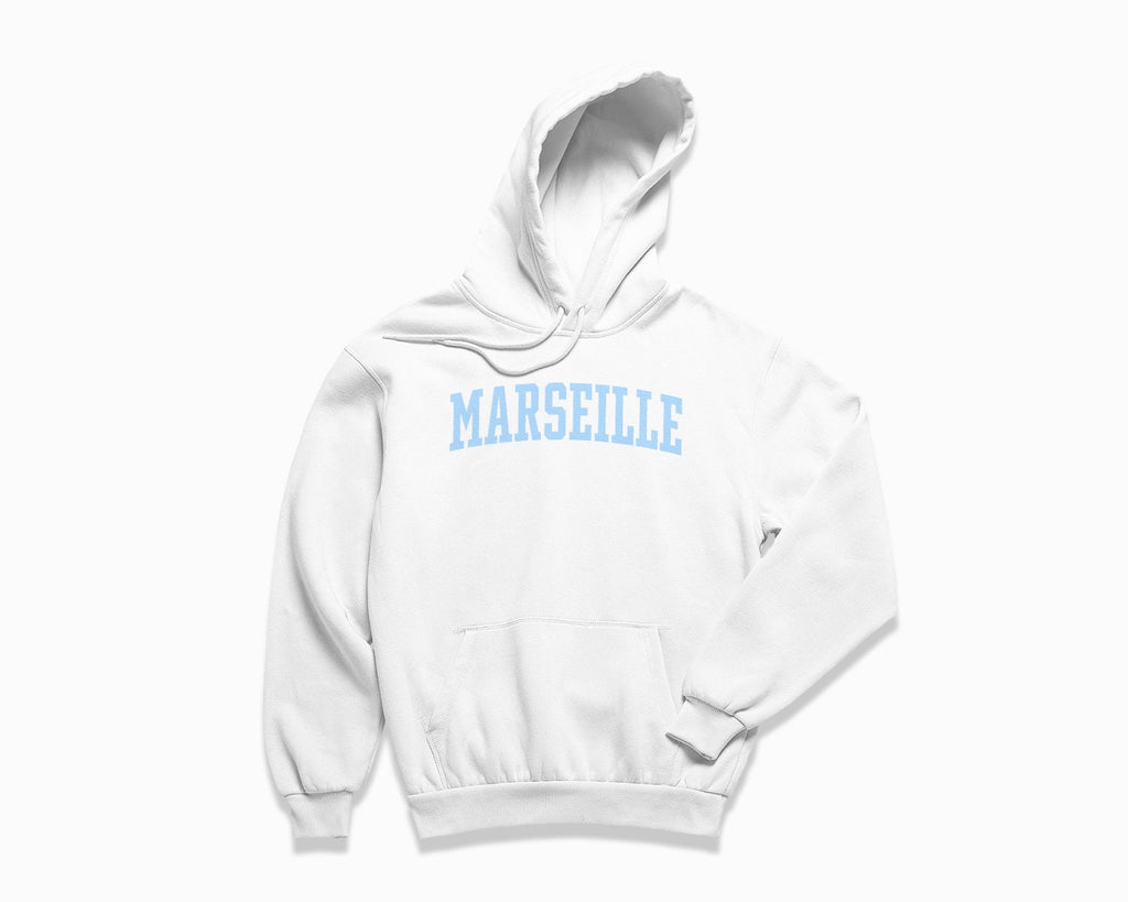 Marseille Hoodie - White/Light Blue