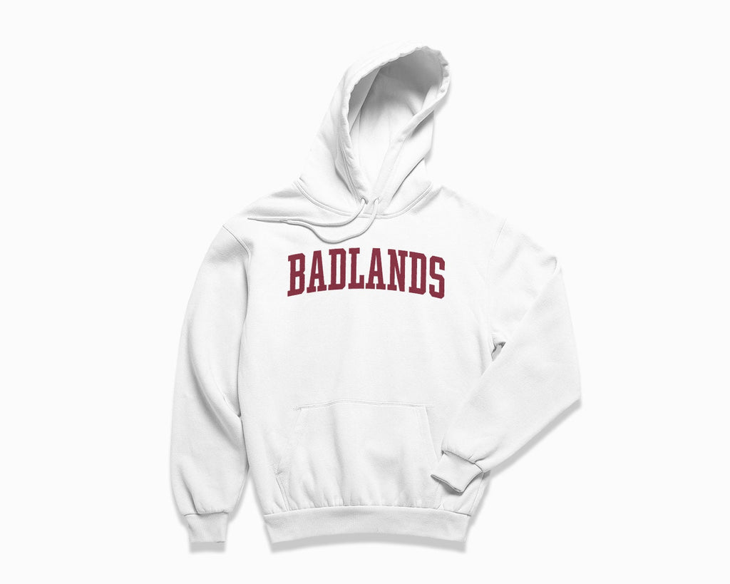 Badlands Hoodie - White/Maroon