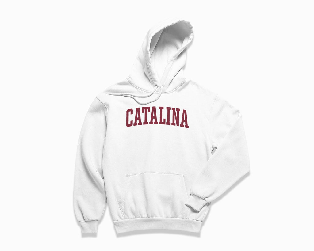 Catalina Hoodie - White/Maroon