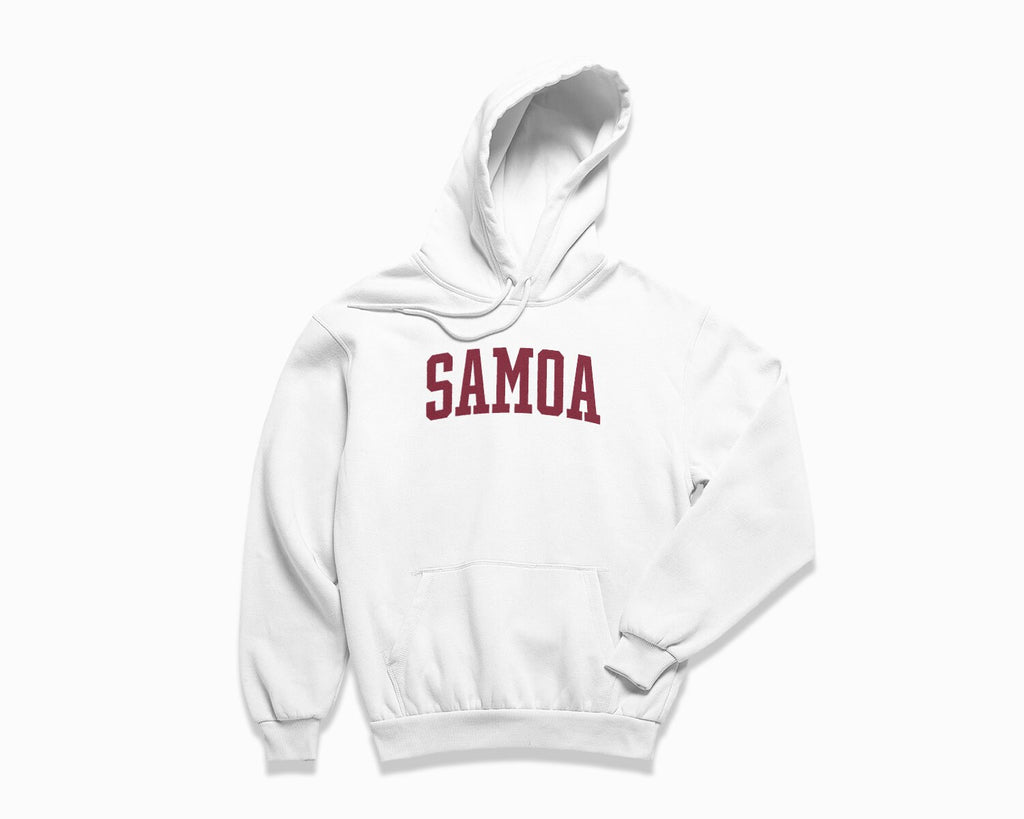 Samoa Hoodie - White/Maroon