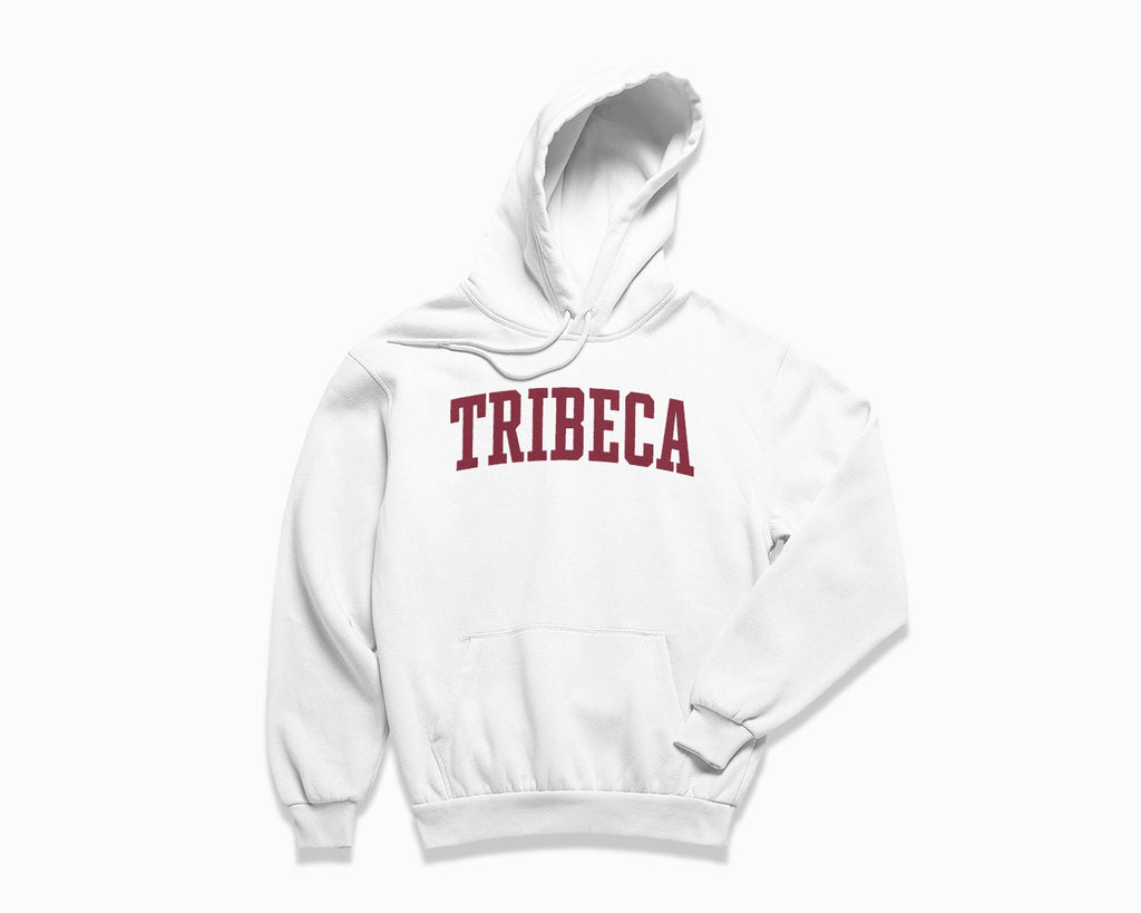 Tribeca Hoodie - White/Maroon