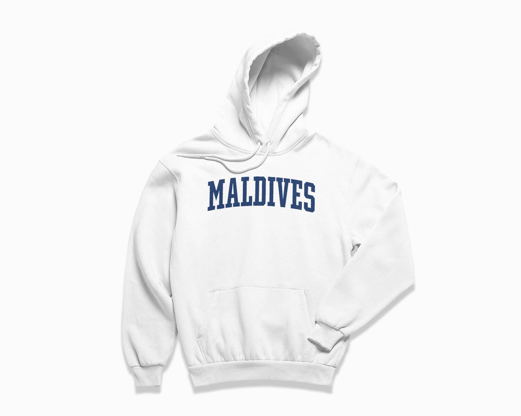 Maldives Hoodie - White/Navy Blue