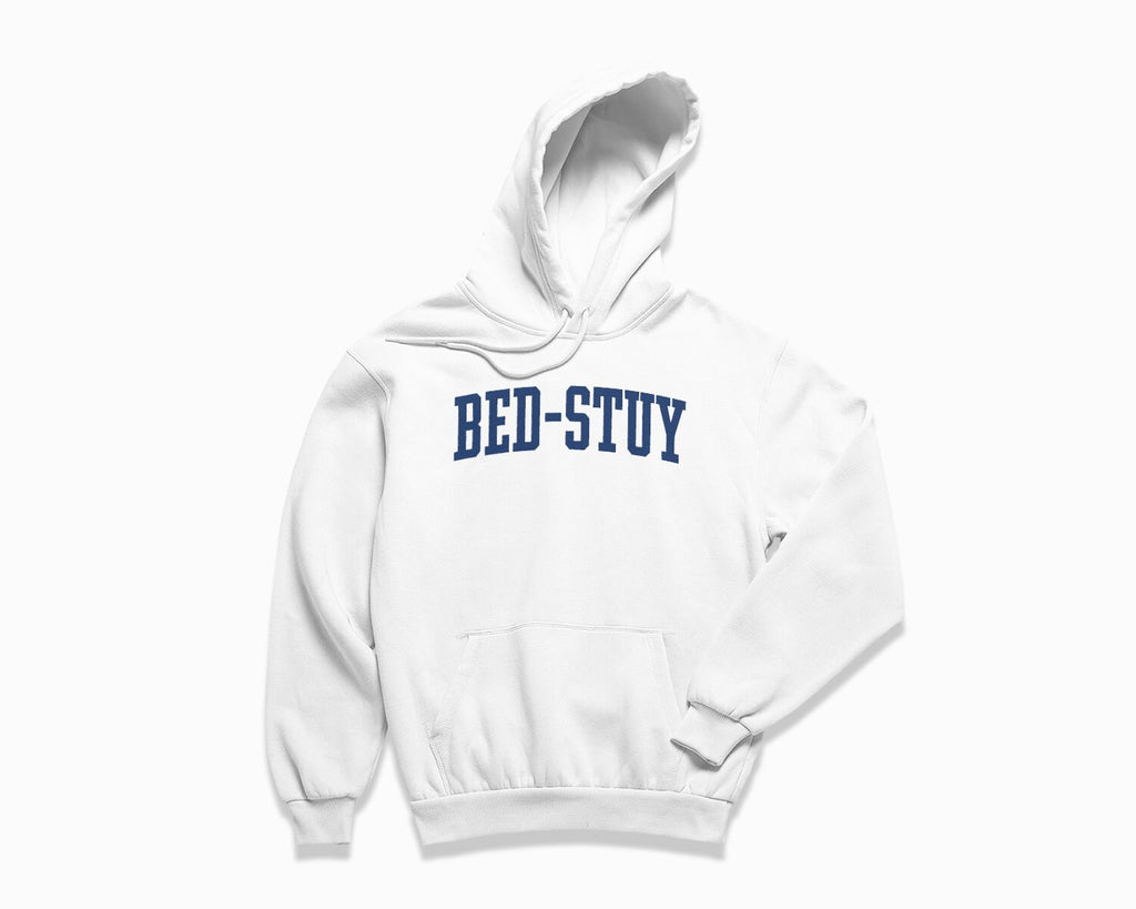 Bed-Stuy Hoodie - White/Navy Blue