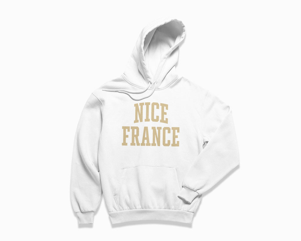 Nice France Hoodie - White/Tan