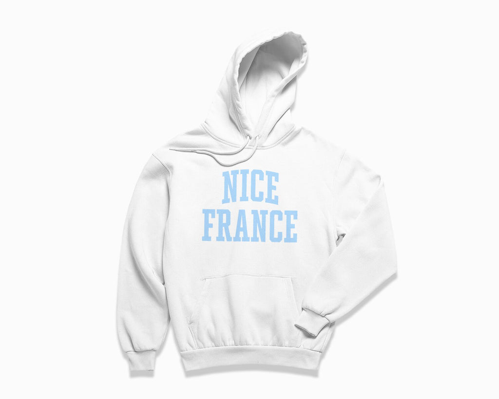 Nice France Hoodie - White/Light Blue