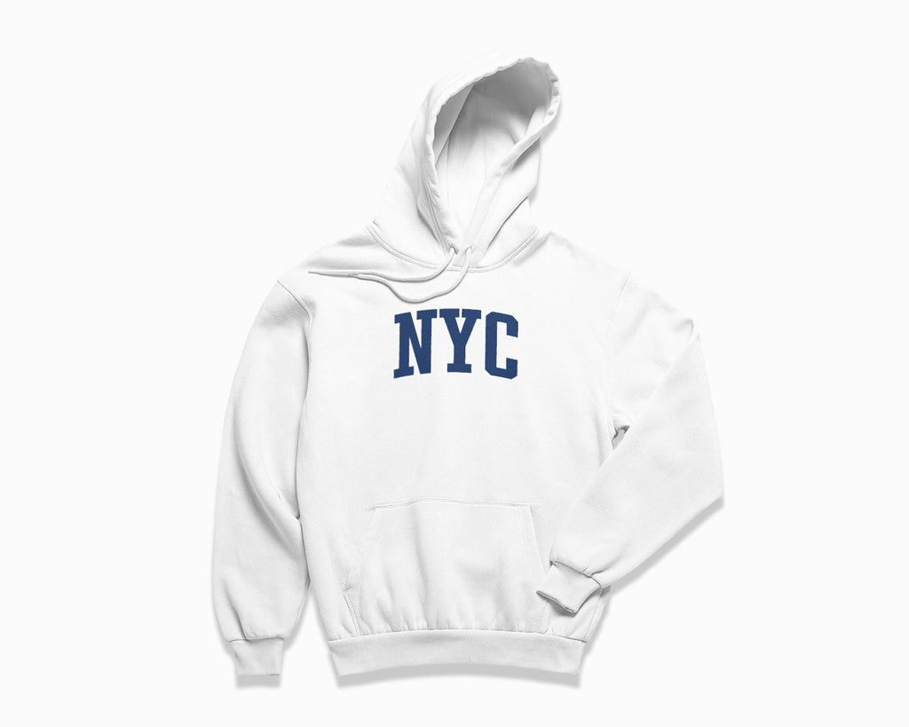 NYC Hoodie - White/Navy Blue