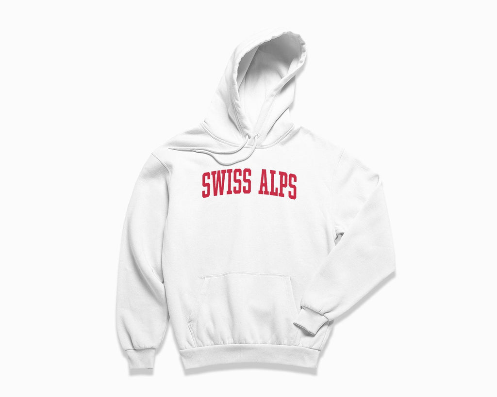 Swiss Alps Hoodie - White/Red