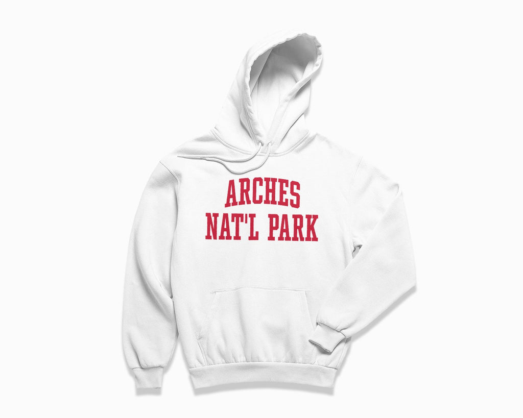 Arches Nat'l Park Hoodie - White/Red
