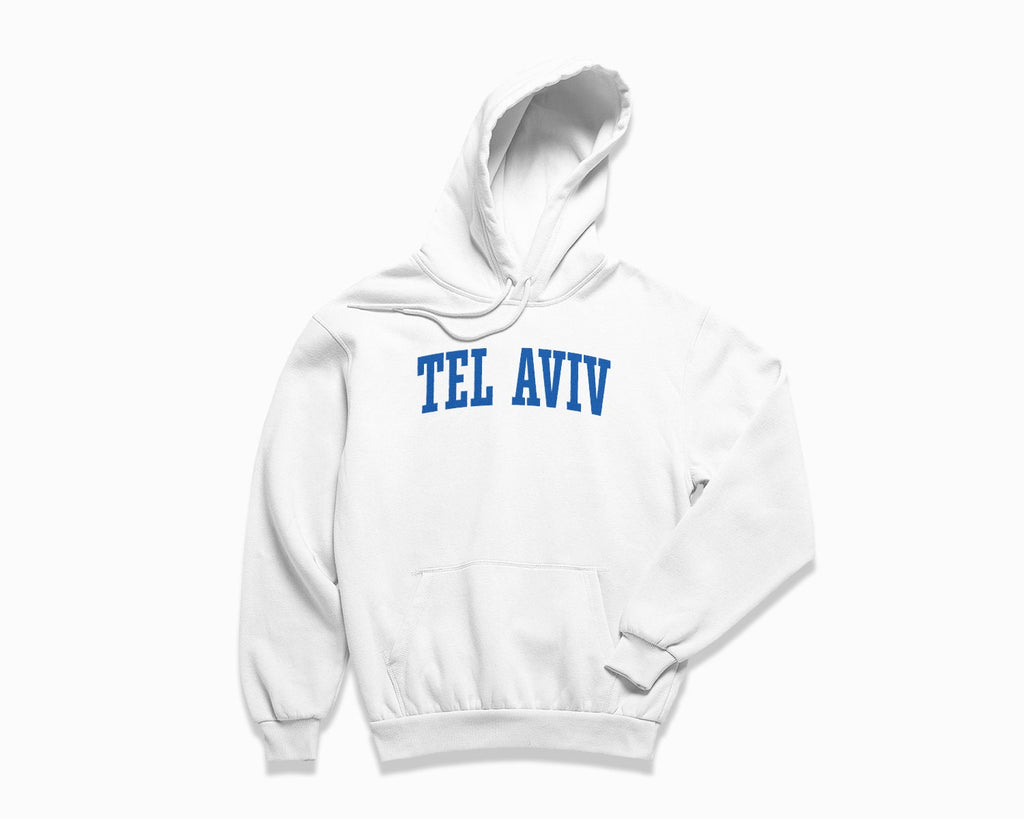 Tel Aviv Hoodie - White/Royal Blue
