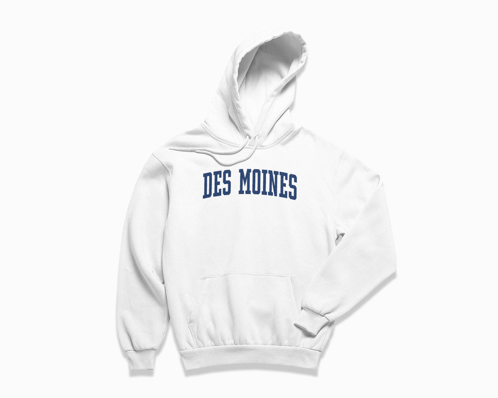 Des Moines Hoodie - White/Navy Blue