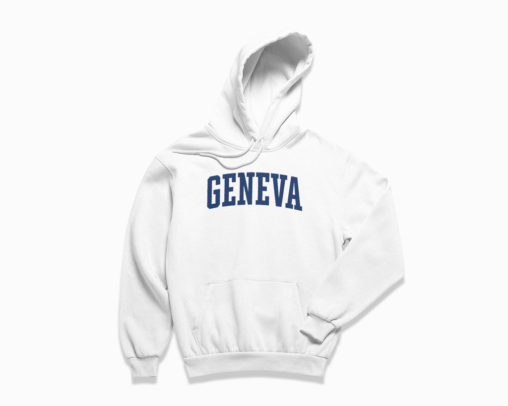 Geneva Hoodie - White/Navy Blue