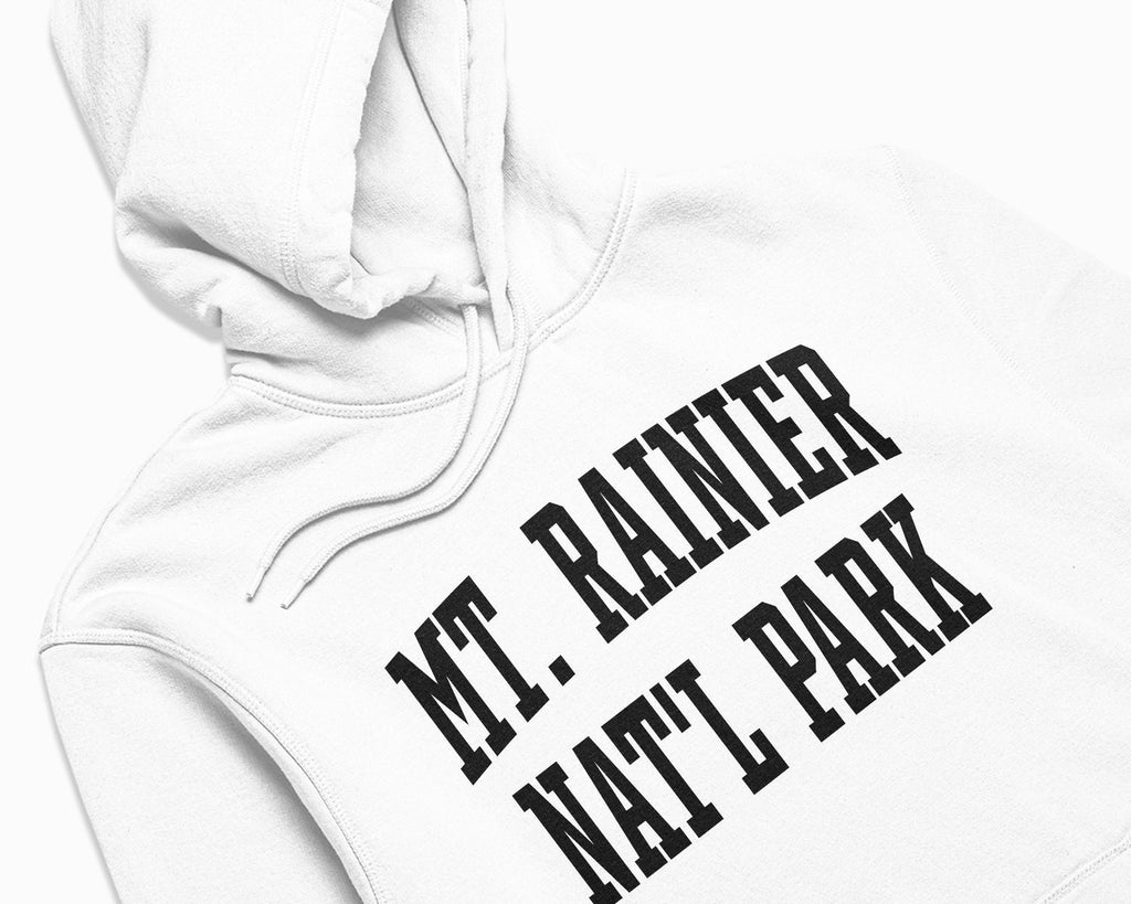 Mt. Rainier National Park Hoodie - White/Black