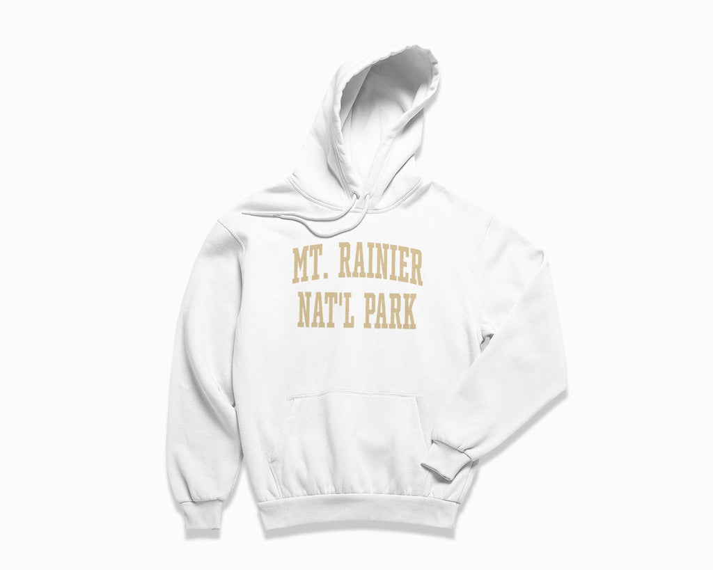 Mt. Rainier National Park Hoodie - White/Tan