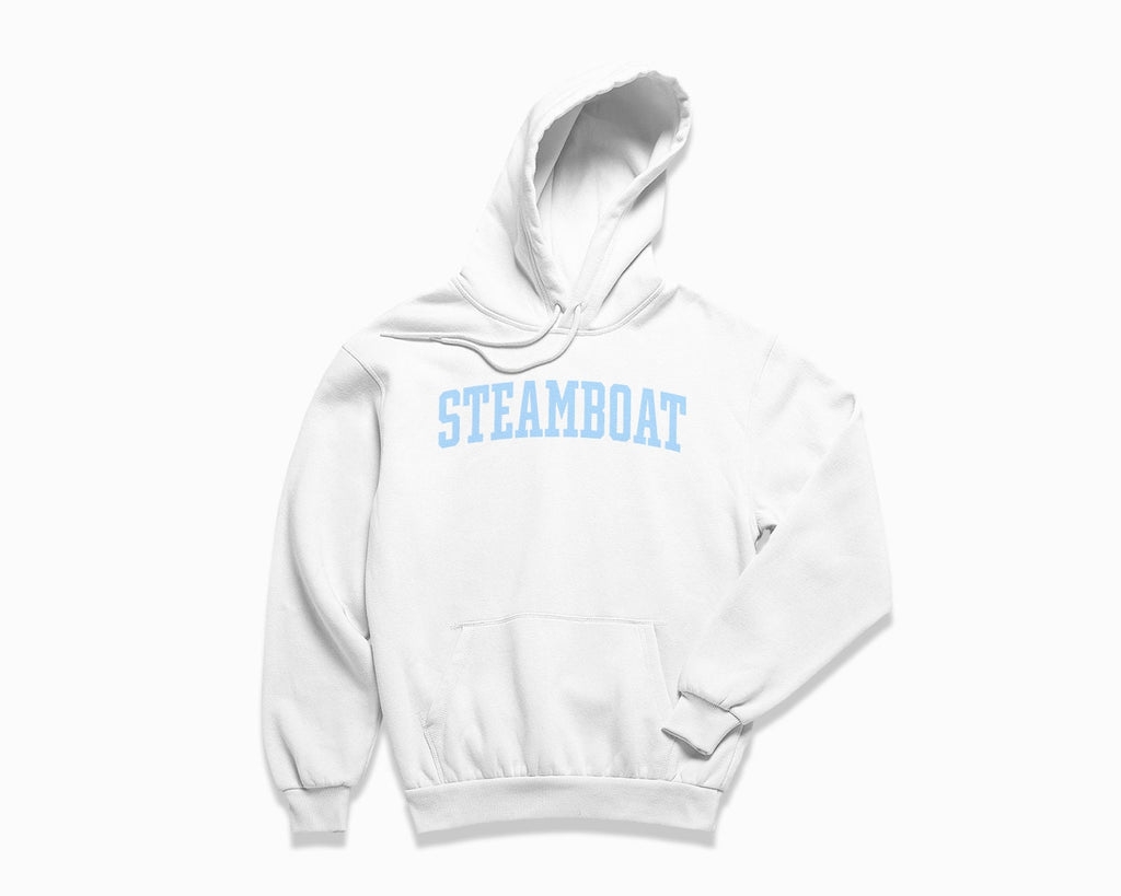 Steamboat Hoodie - White/Light Blue