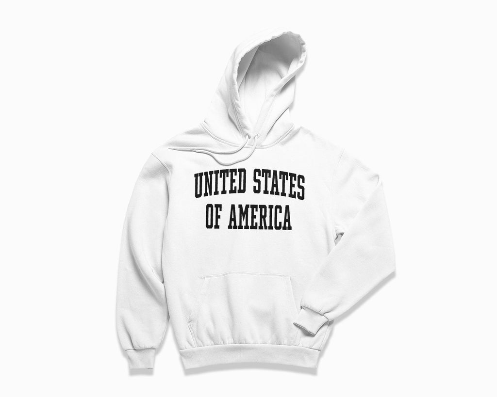 United States of America Hoodie - White/Black