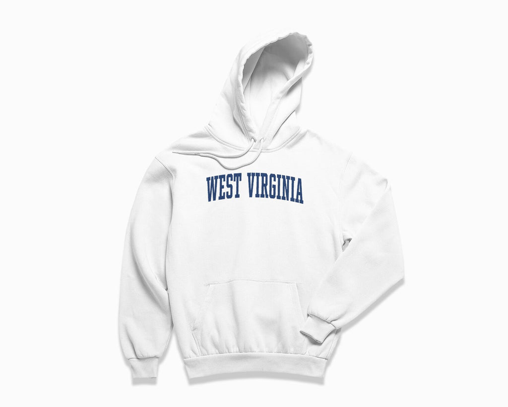 West Virginia Hoodie - White/Navy Blue