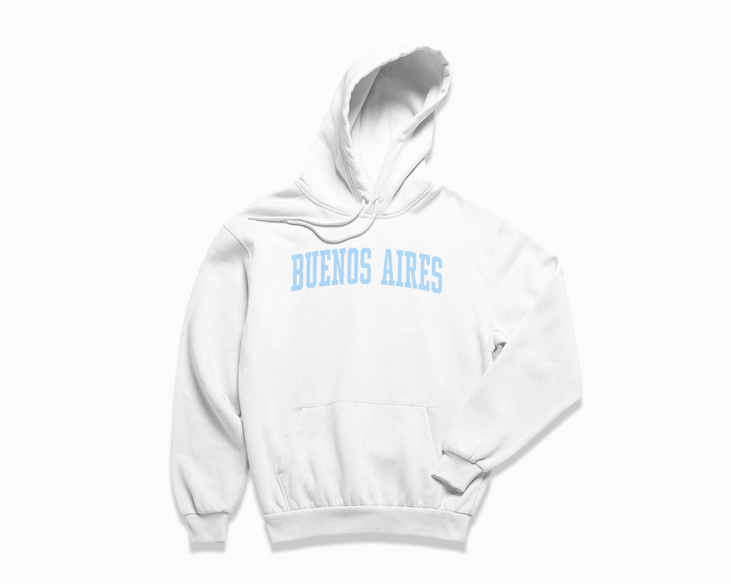 Buenos Aires Hoodie - White/Light Blue
