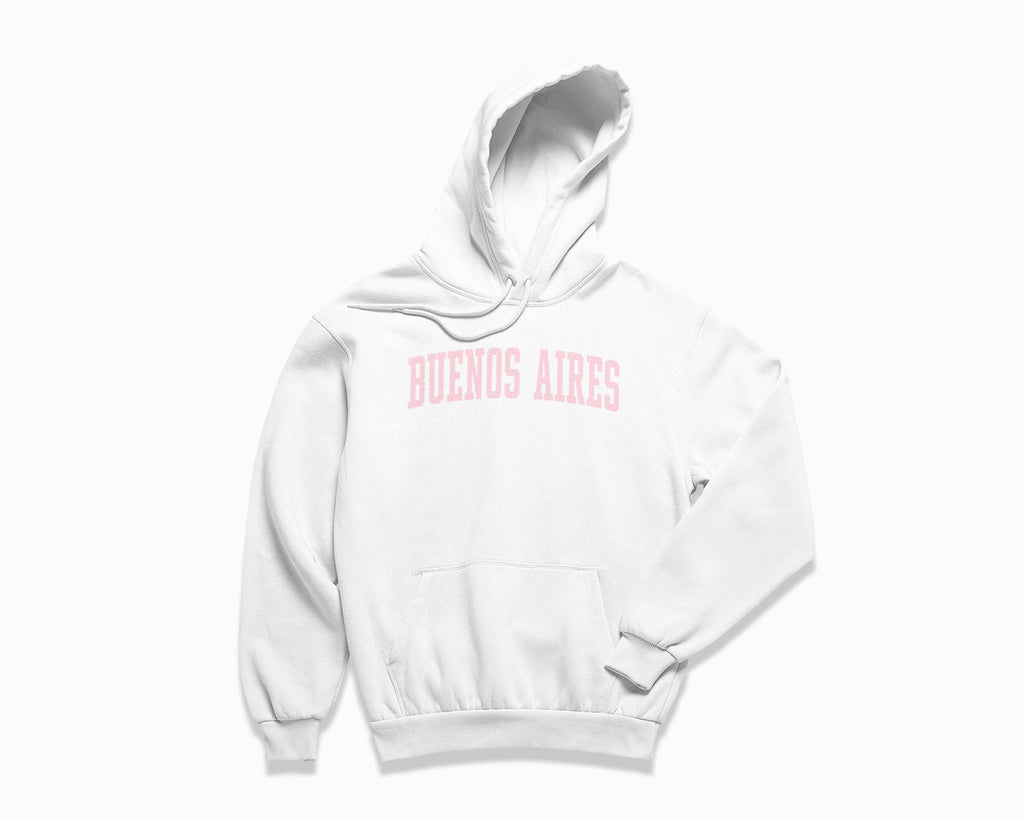 Buenos Aires Hoodie - White/Light Pink