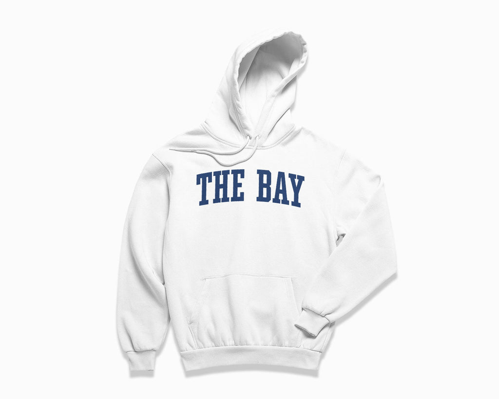 The Bay Hoodie - White/Navy Blue