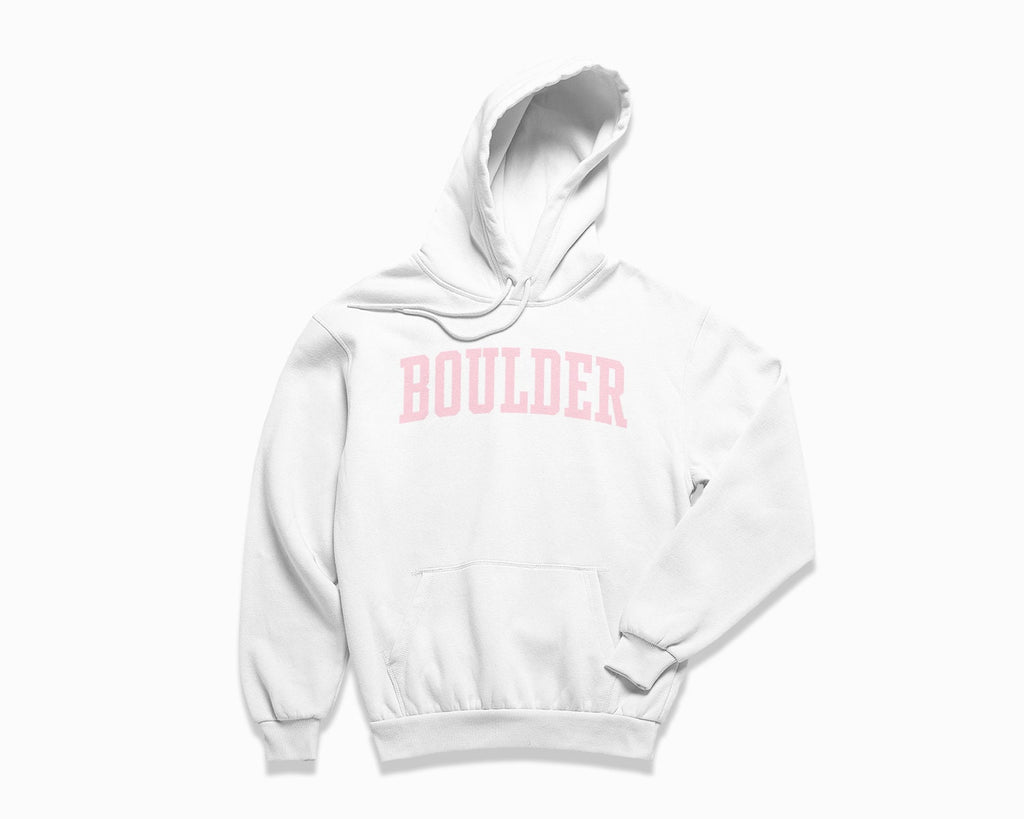 Boulder Hoodie - White/Light Pink