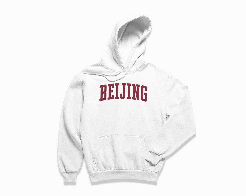 Beijing Hoodie - White/Maroon