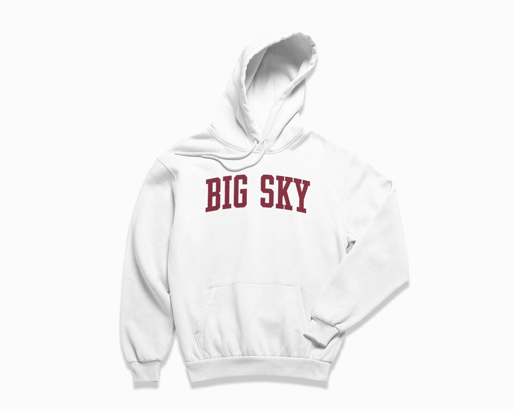 Big Sky Hoodie - White/Maroon