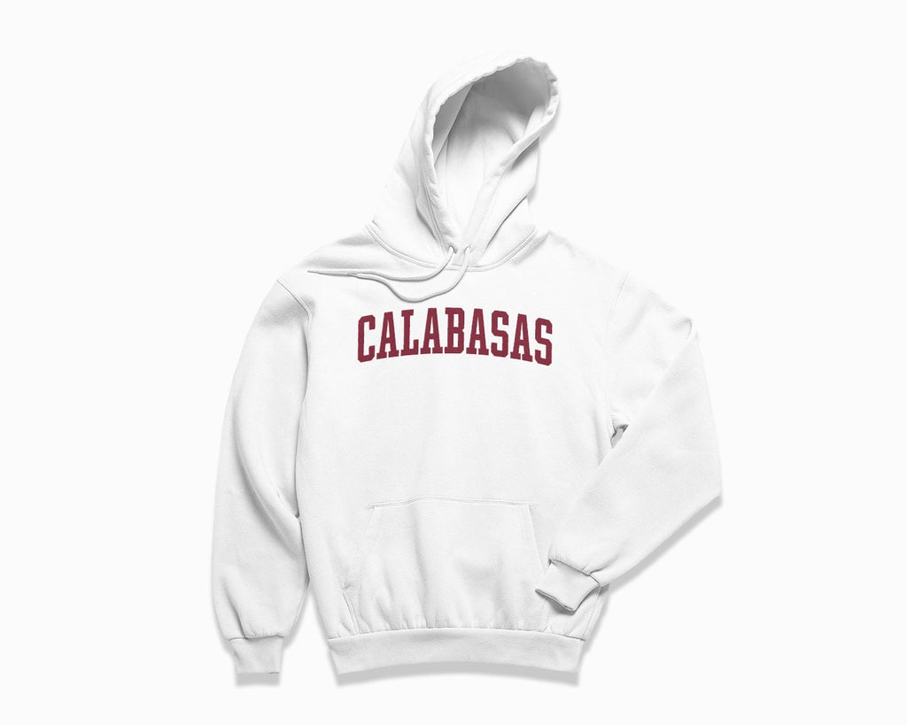 Calabasas Hoodie - White/Maroon