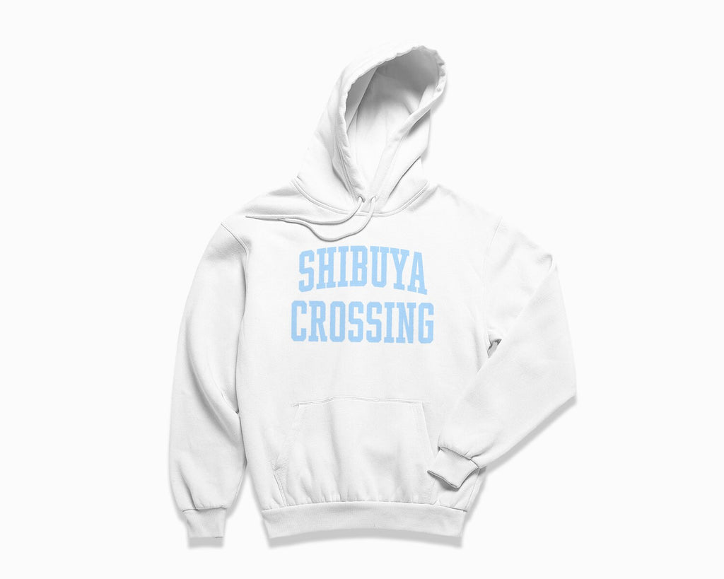 Shibuya Crossing Hoodie - White/Light Blue