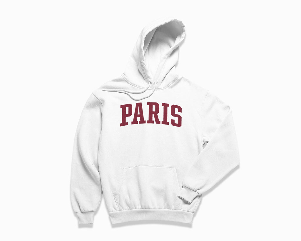 Paris Hoodie - White/Maroon