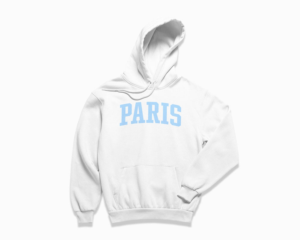 Paris Hoodie - White/Light Blue