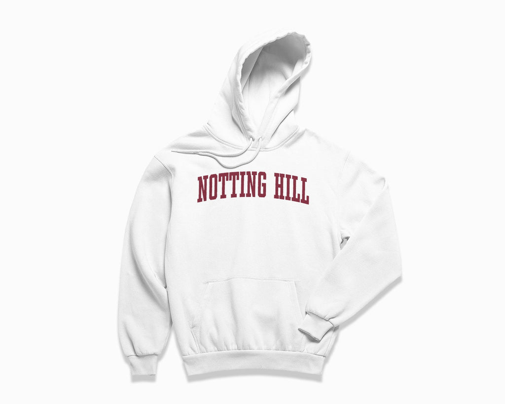 Notting Hill Hoodie - White/Maroon